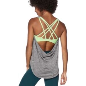 Lululemon Free To Be Serene Tank Top, (2 in 1),  Heathered Slate/Clear Mint